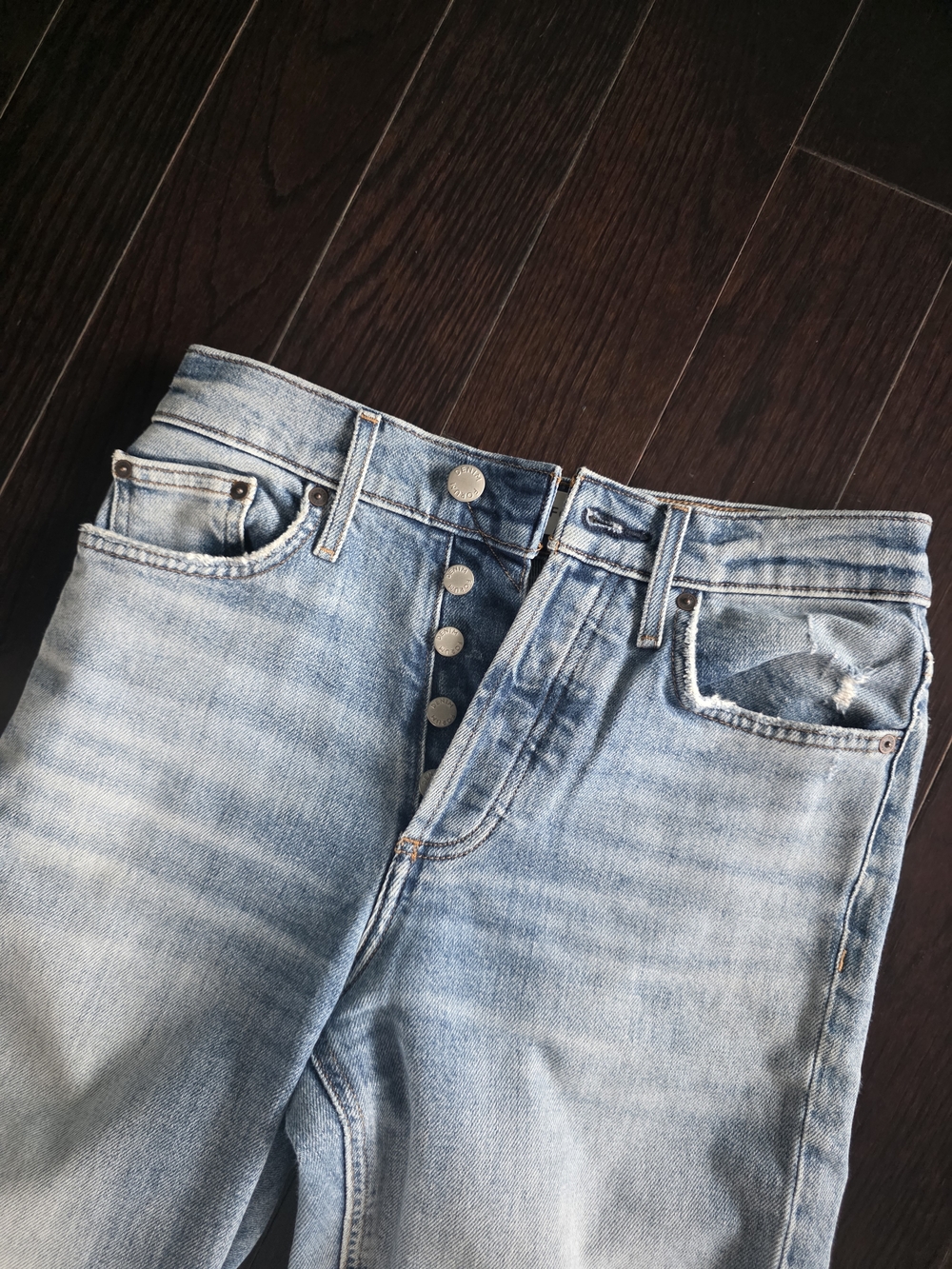 Denim Forum Arlo High Rise Cropped Jeans - Light Blue - Picture 3 of 9